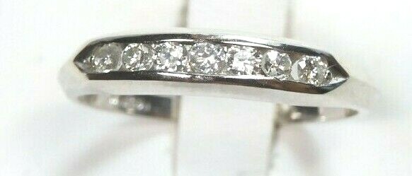 Antique Art Deco Diamond Wedding Band Platinum Ring Size 6.5 UK-M1/2 EGL USA