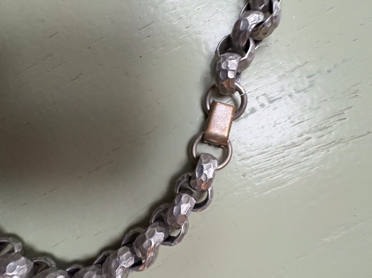 Vintage Hammered Aluminum Necklace