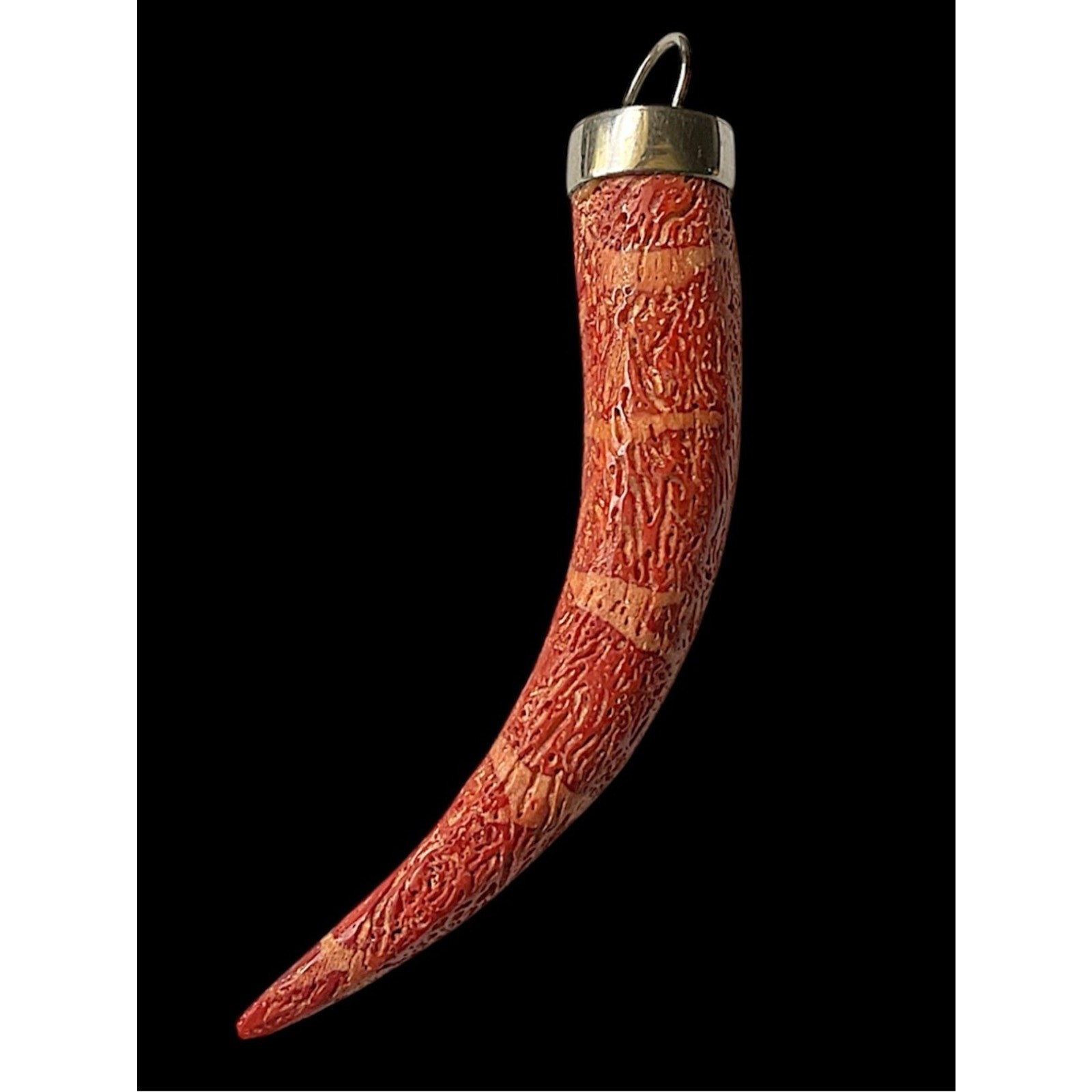 Vintage Sponge Coral Horn Pendant