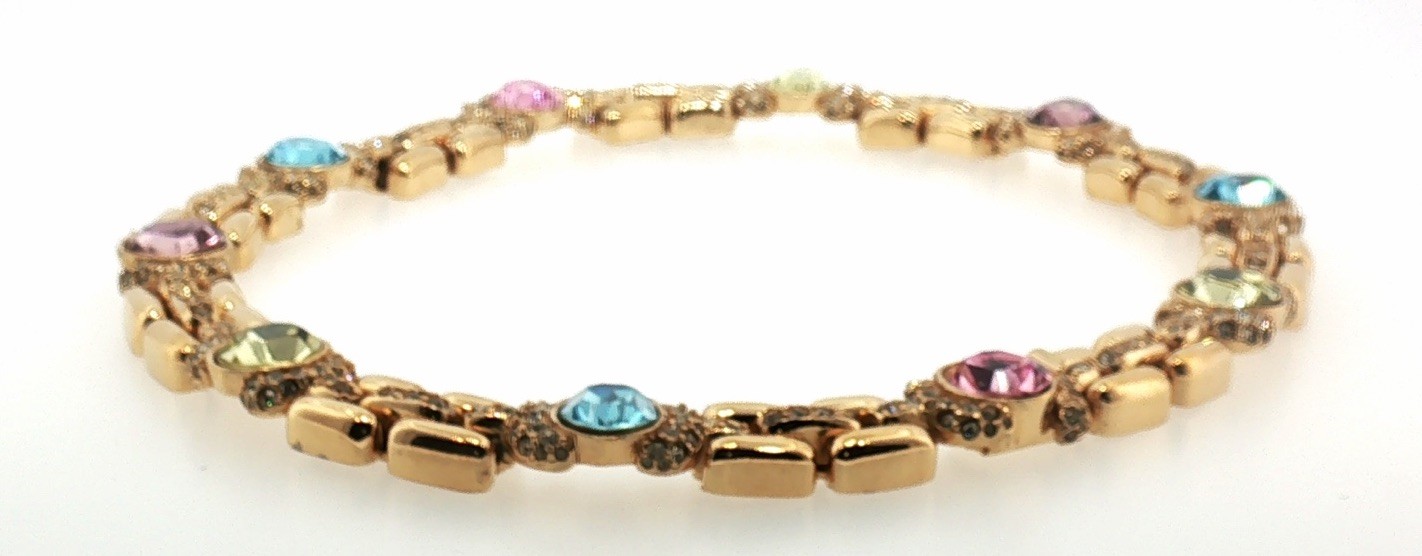 Rare Vintage Signed Ciner Multi‑Color Rhinestone Necklace | Stunning Collectable