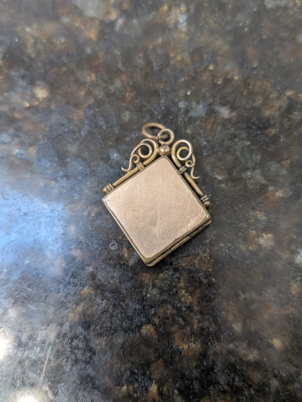 Antique Edwardian Gold Filled Masonic Locket, Monogrammed
