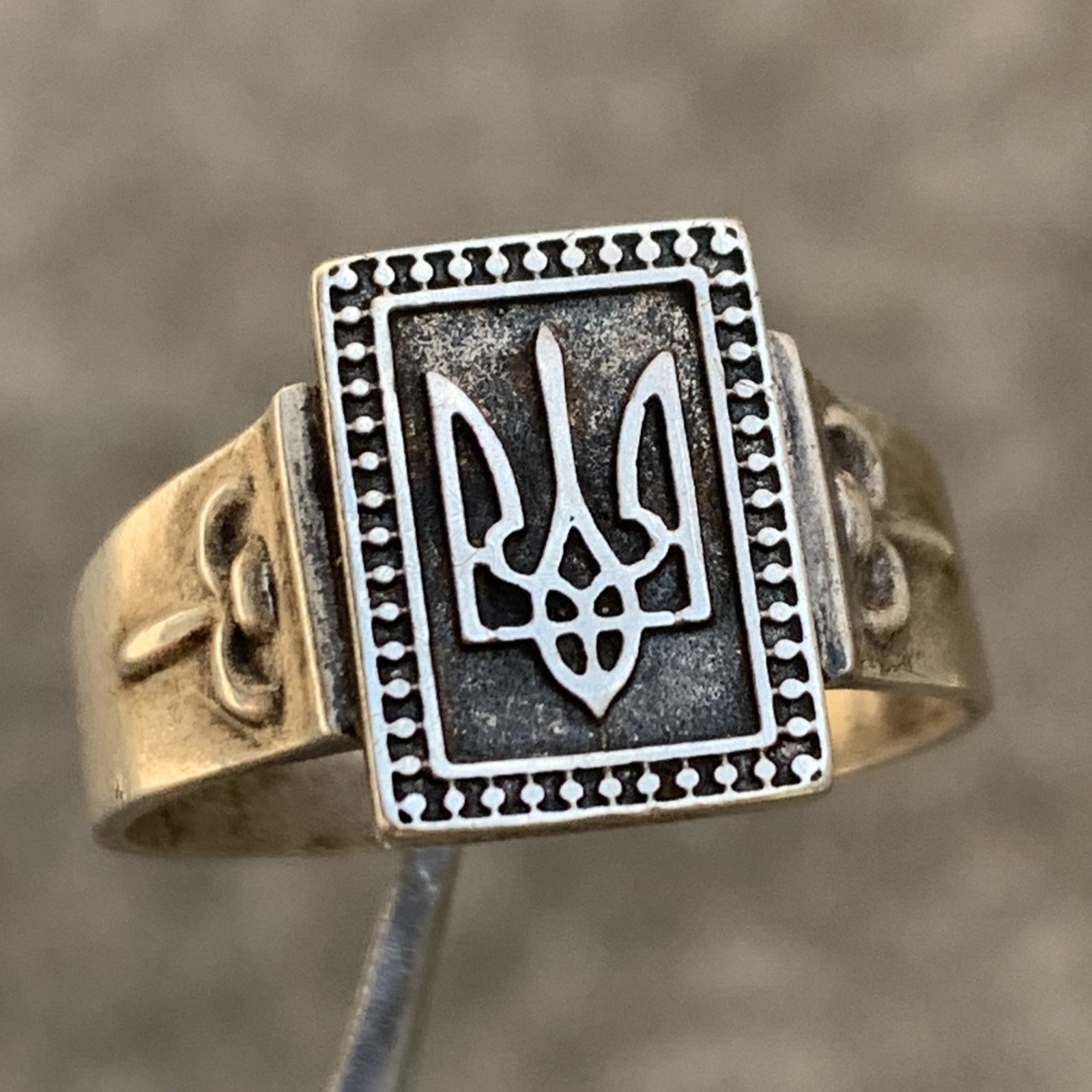 VTG Ukrainian Tryzub Ring Sterling Silver 925 Men’s Patriotic Gift / 5.21 gram.