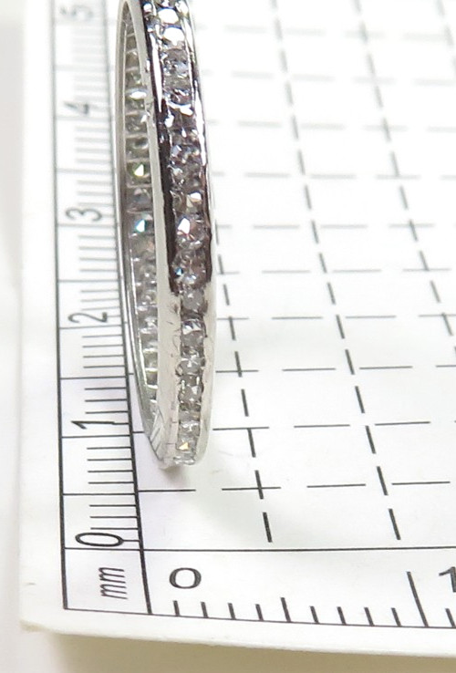 Antique Deco 1920’s Wedding Eternity Platinum Band Ring Size 6.25 UK-M EGL USA
