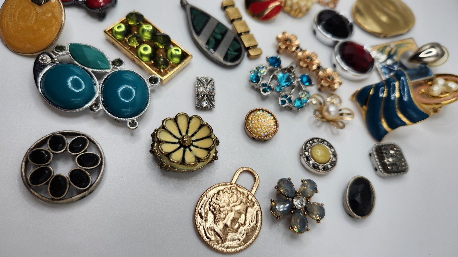 Craft Jewelry Pieces Junk Drawer Lot 50 Different Pieces