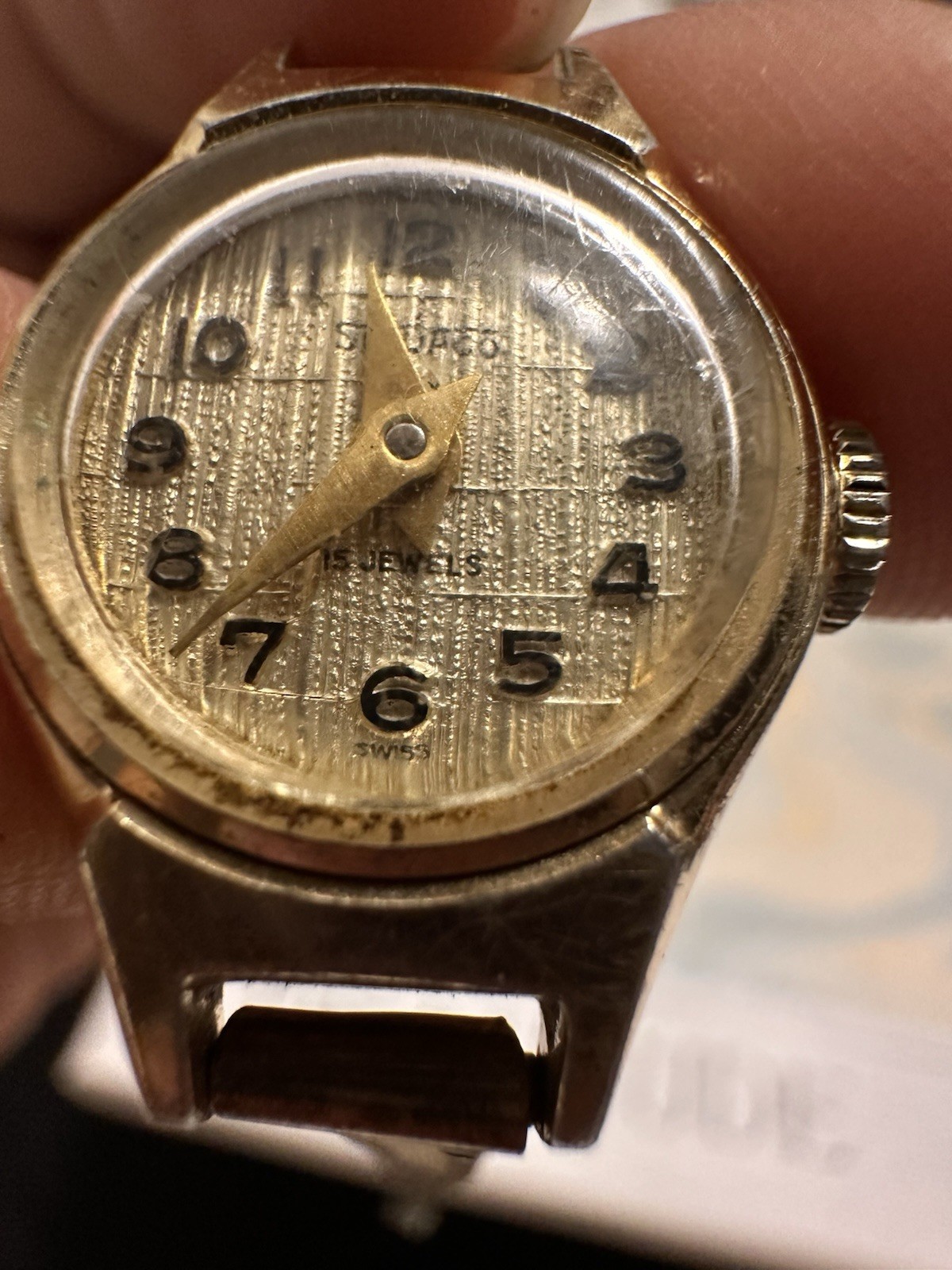 Vintage Womens Sindaco 15J Swiss Aluminum 10kt Gold Filled Manual Wind Watch