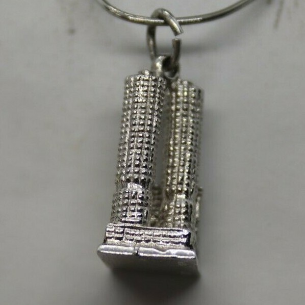 Sterling Silver Chicago Marina City Buildings Charm