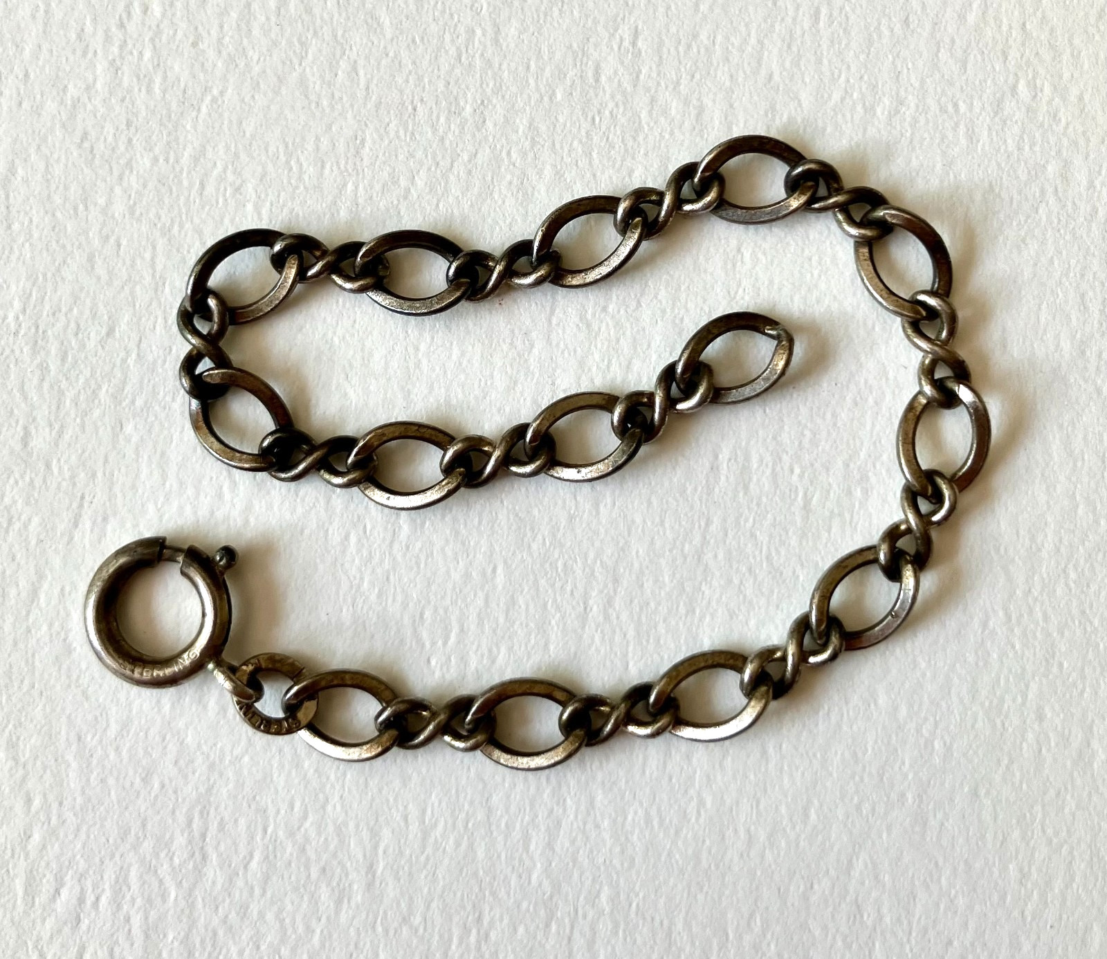 Sterling silver starter charm bracelet 6″ long