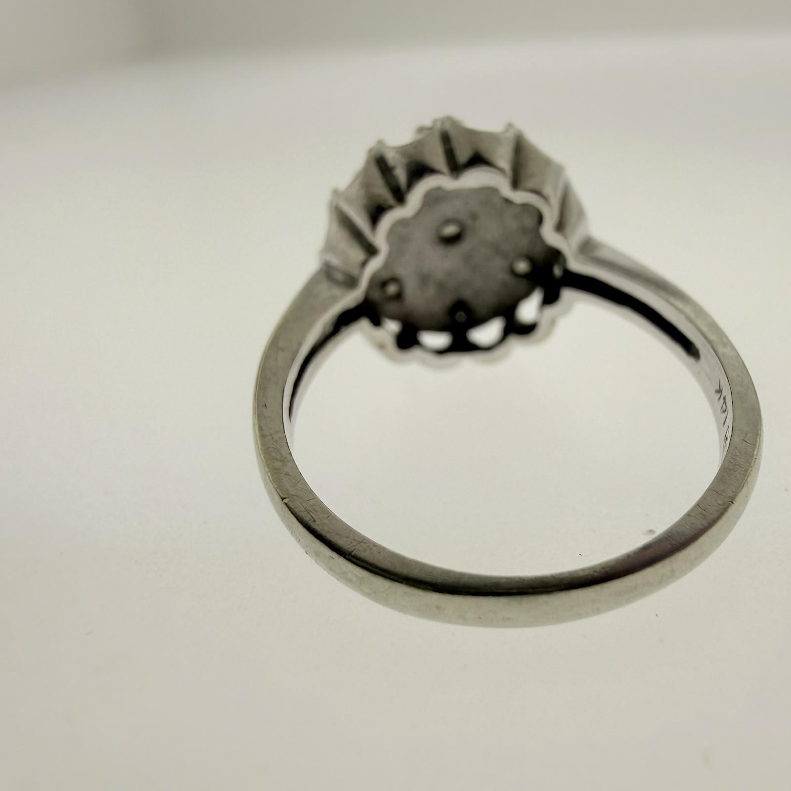 VINTAGE Estate 14k White Gold NATURAL Diamond 0.40CTTW Ring–Size 6