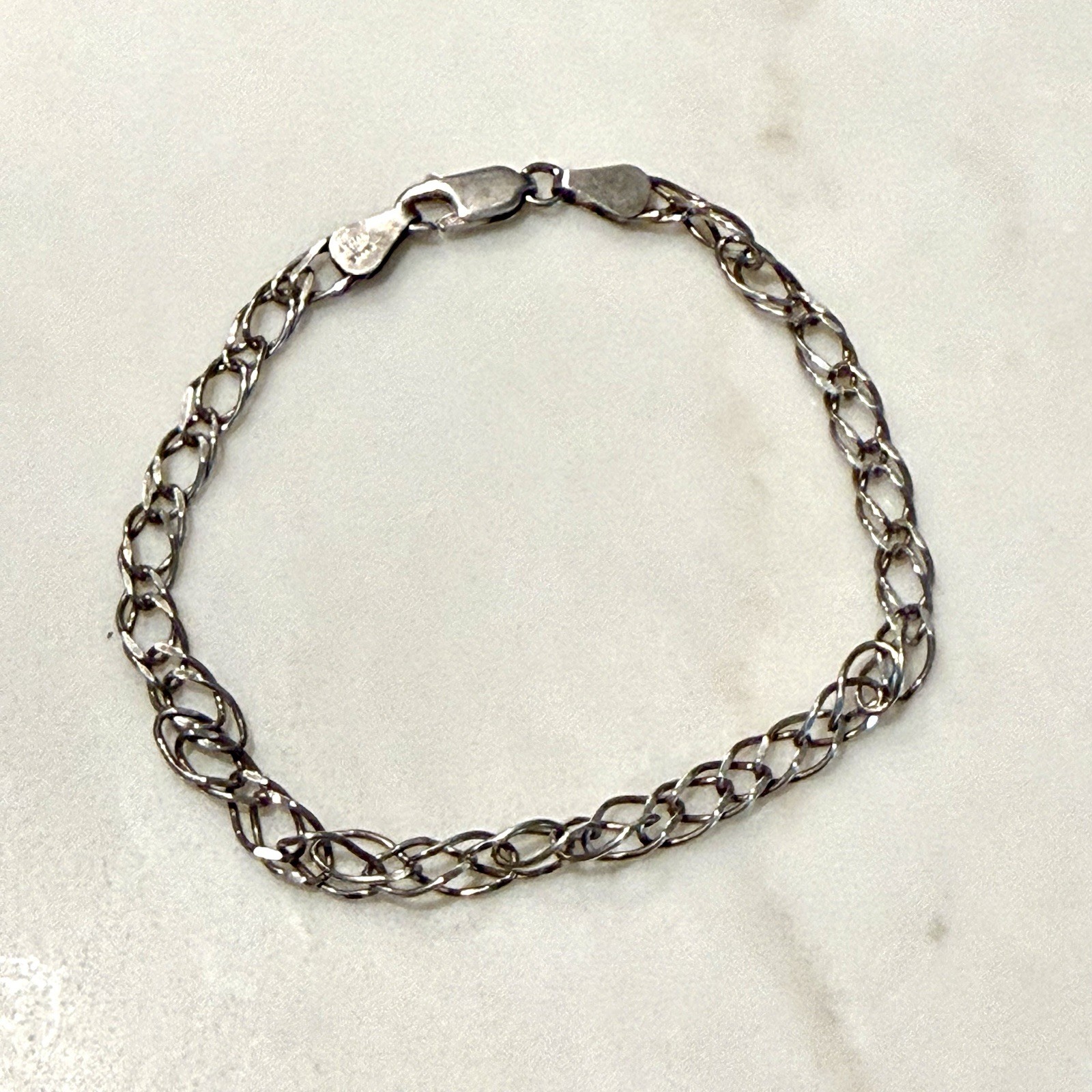 Sterling Silver – ITALY – 7″ Chain – Starter Charm Bracelet