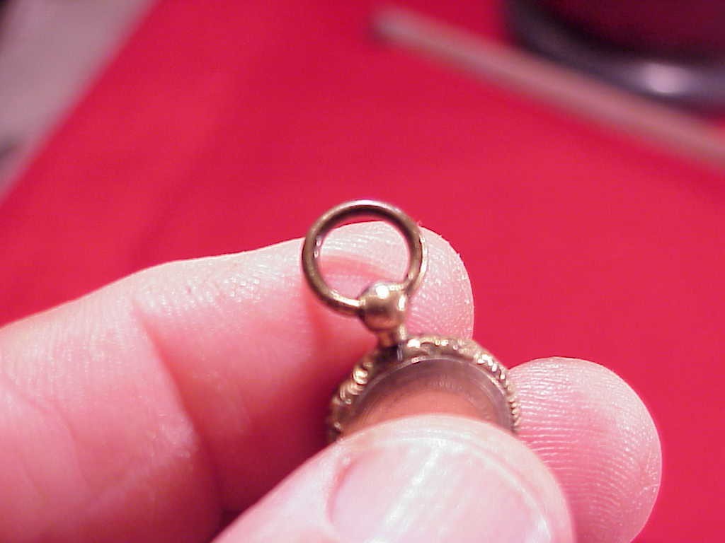 Antique TINY 1/2 INCH Vintage Victorian Small Gold Filled Hair Mourning Locket