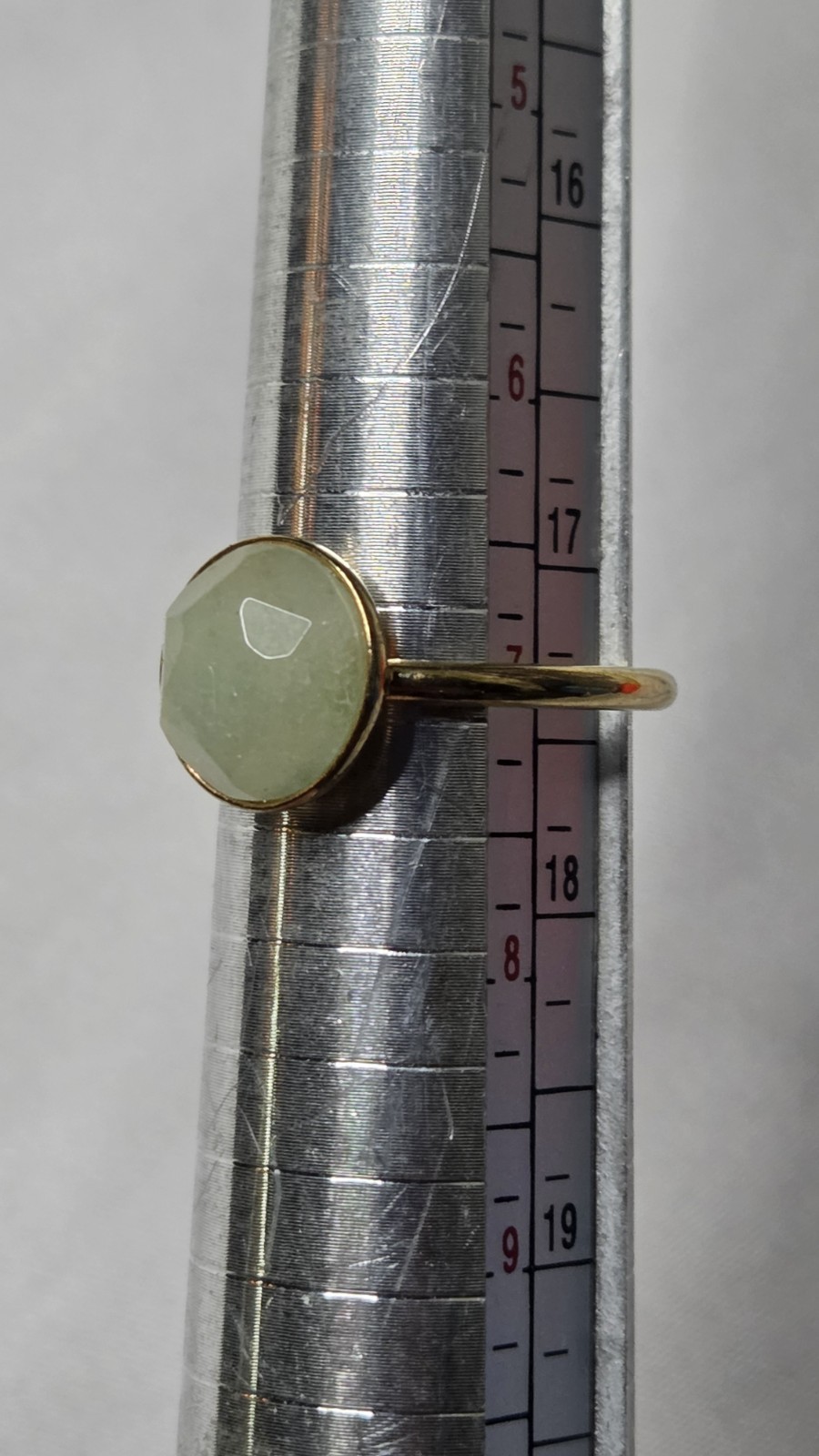 Vintage Stella & Dot, Gold-Plated, Aventurine, Size 7 Ring (1187)