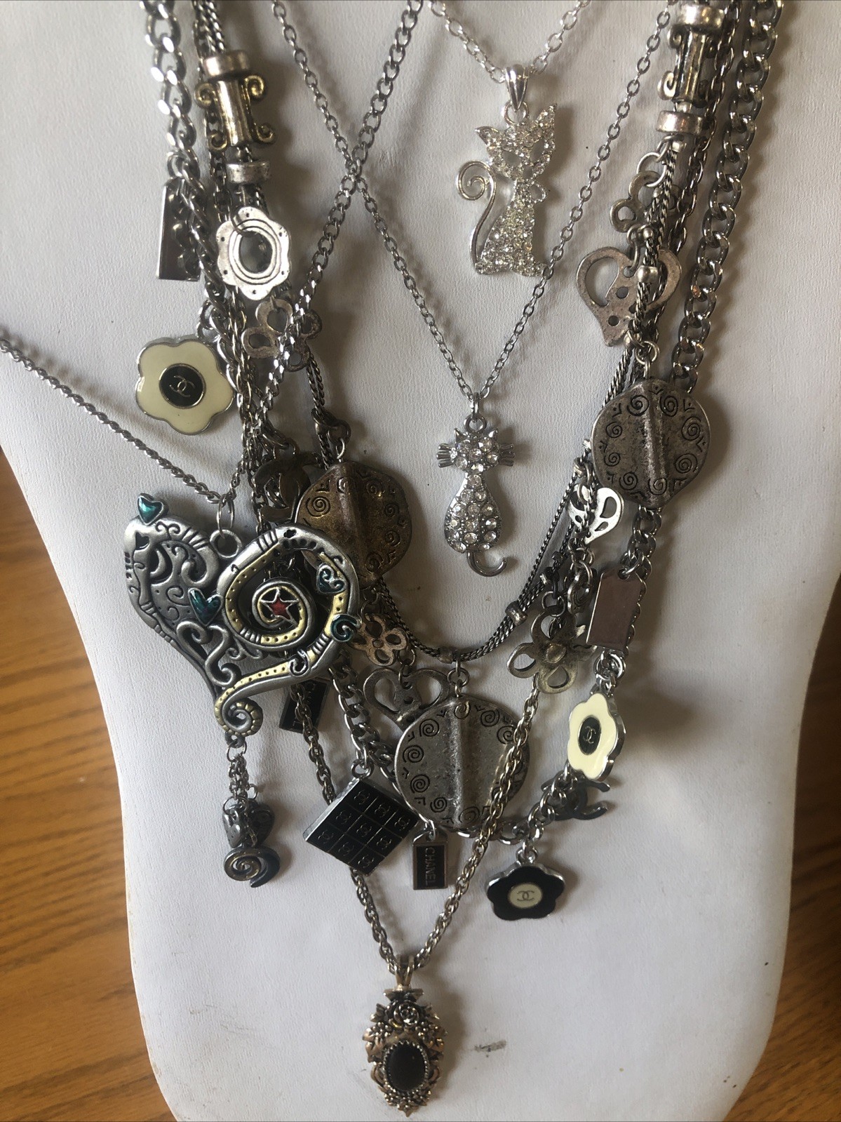 Six Fashion Necklaces with Hearts, Cats, Flowers And MORE!