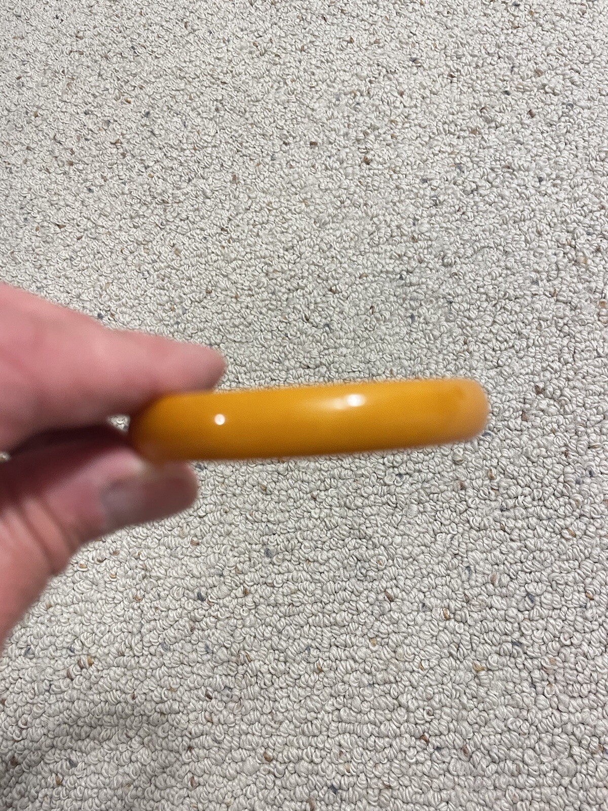 Vintage Butterscotch Bakelite Bangle Bracelet 1/2 Inch Wide Great Condition