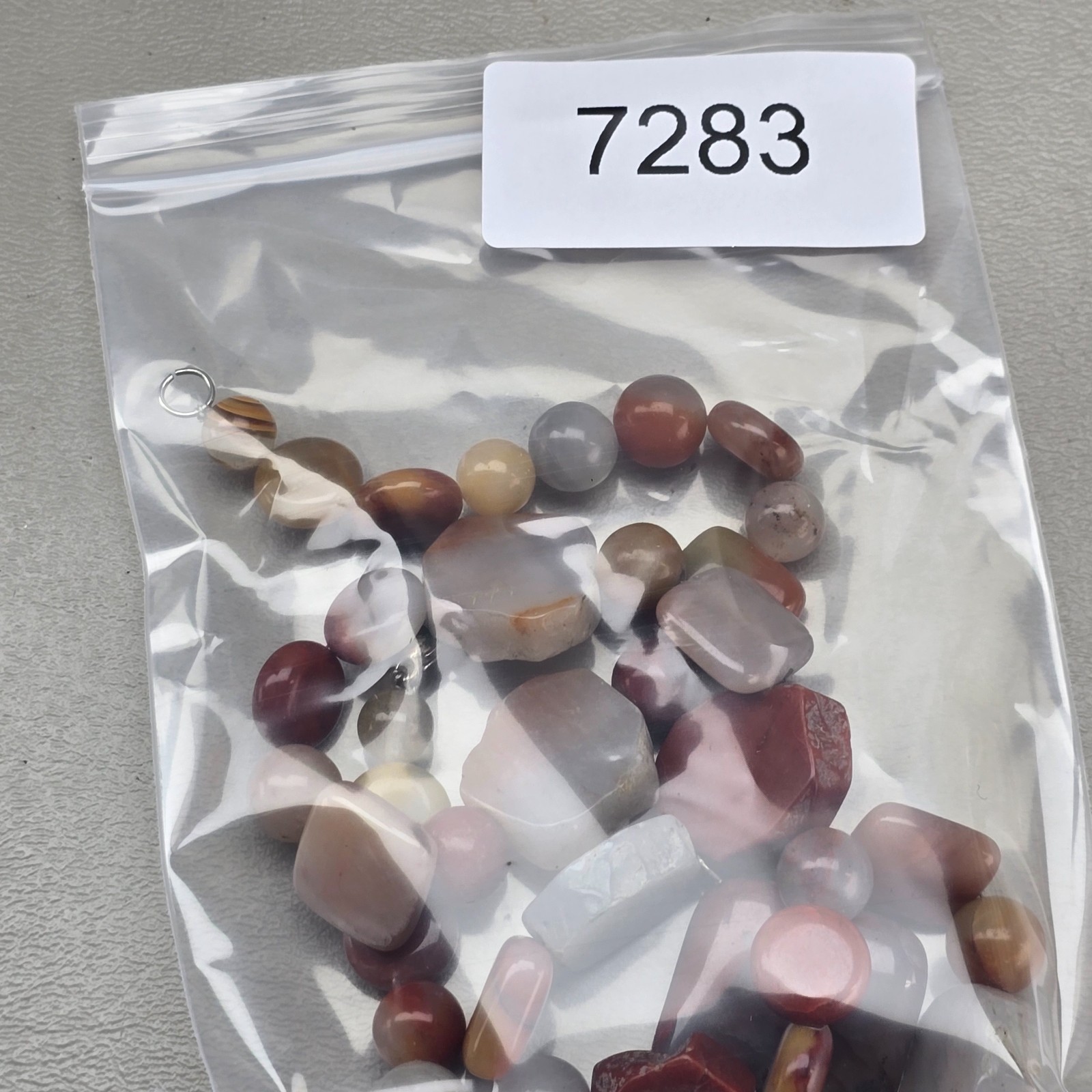 Vintage Bead Necklace Statement Stone Look Agate Style Multicolor 19 Inches
