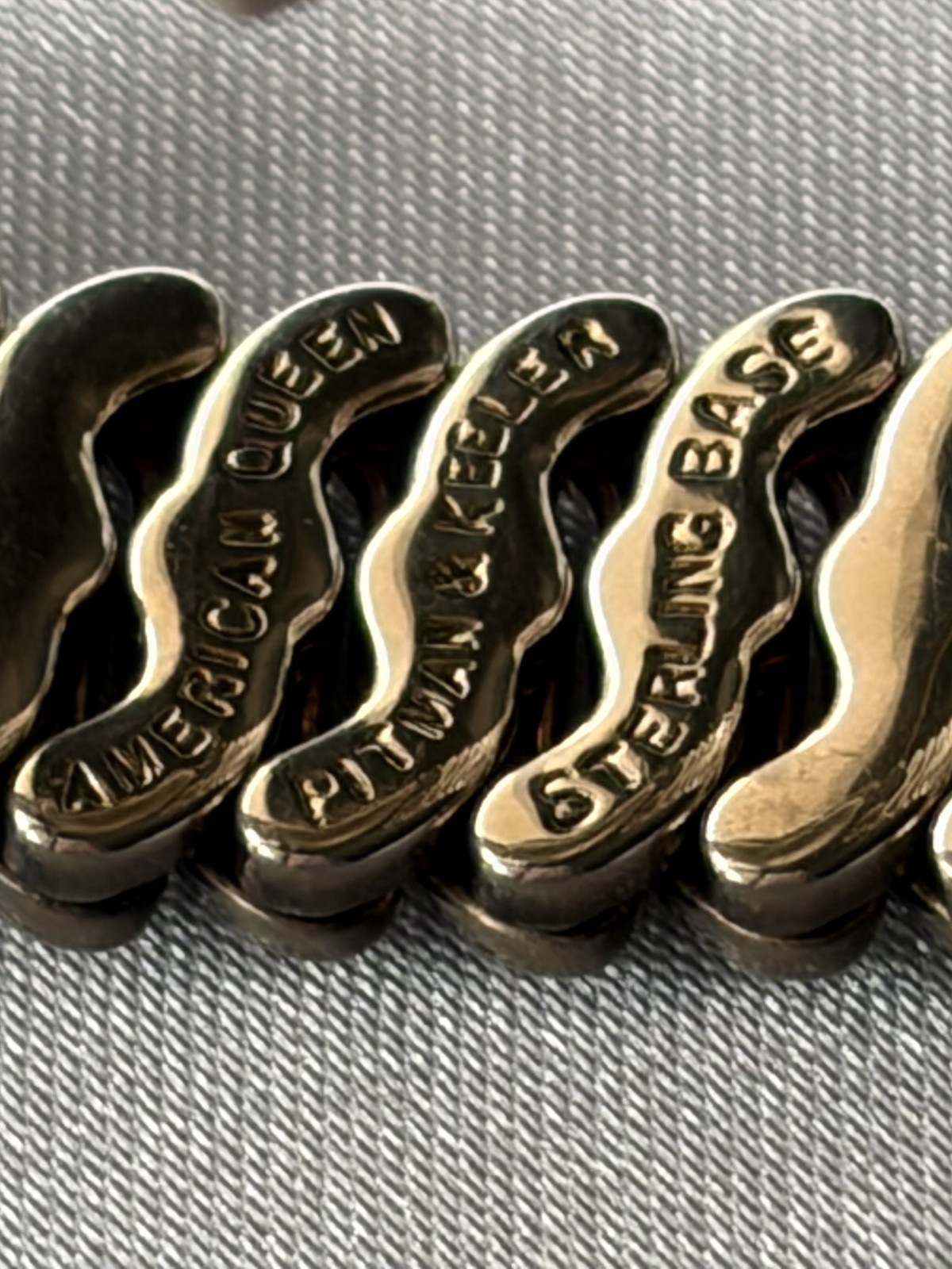 WW2 Pitman Keeler American Queen Sweetheart Expansion Bracelet Sterling Base