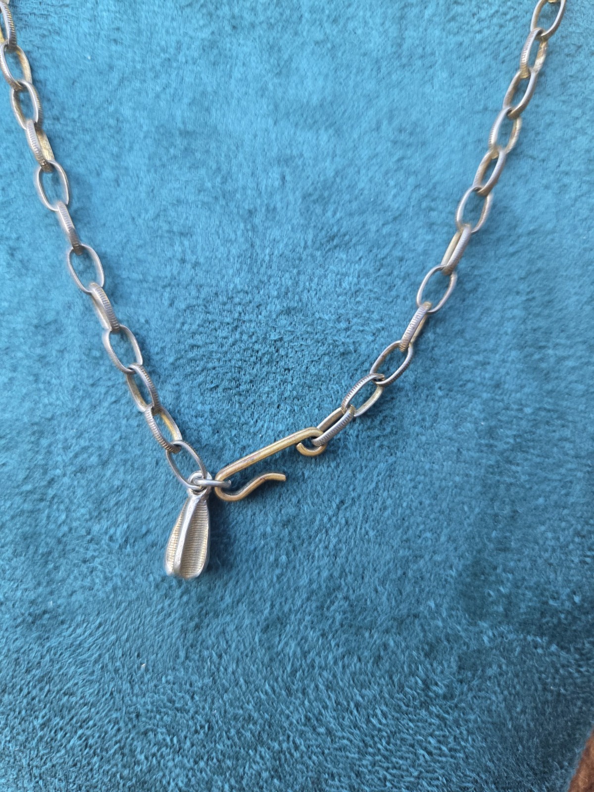 Vintage Gold Tone Collar Necklace Shepherds Hook Clasp