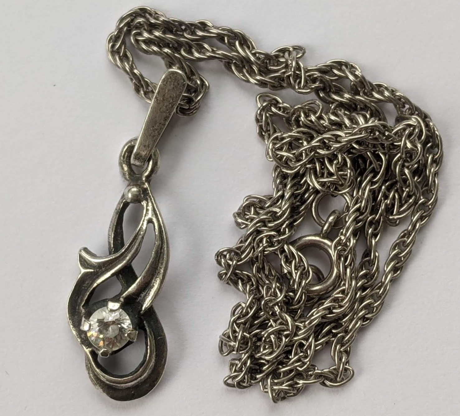 Vintage Soviet USSR Necklace silver 925 ⭐ Сhain 45 cm. Weight 5.88 g.