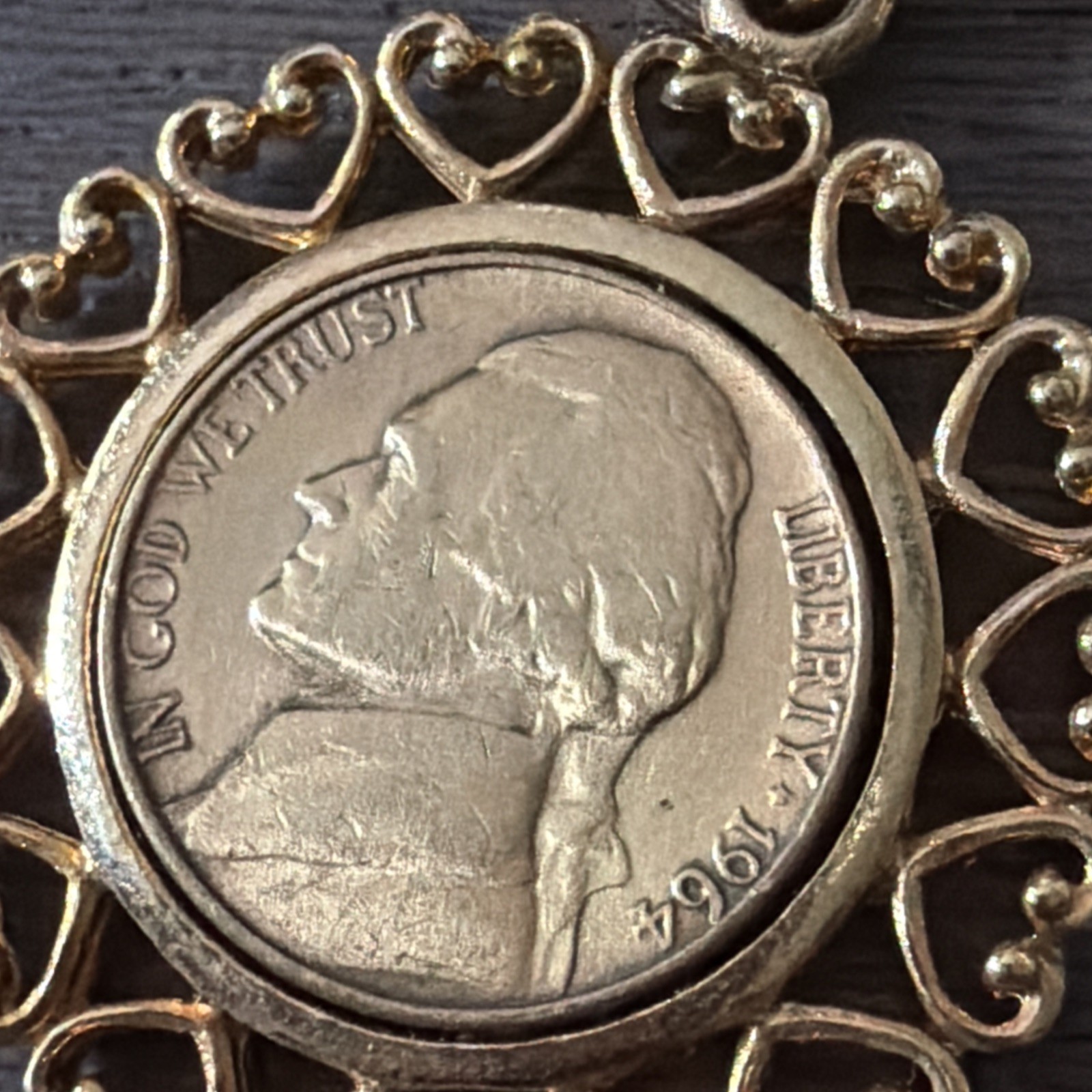 Vintage Three Coins In The Fountain Charm Bracelet Chunky Link Chain WLP