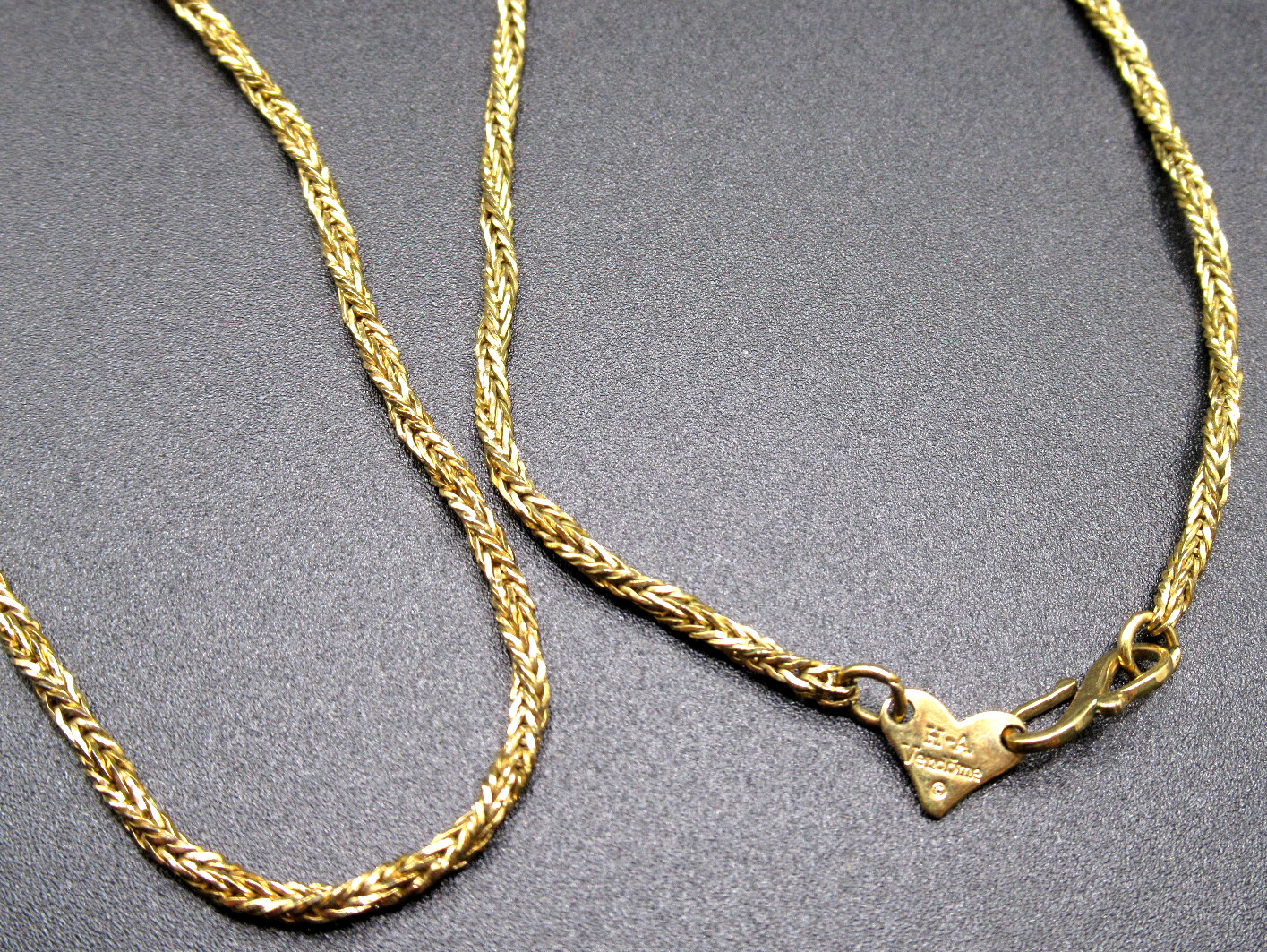 24″ H. A. Vendome Gold Tone Twisted Rope Necklace