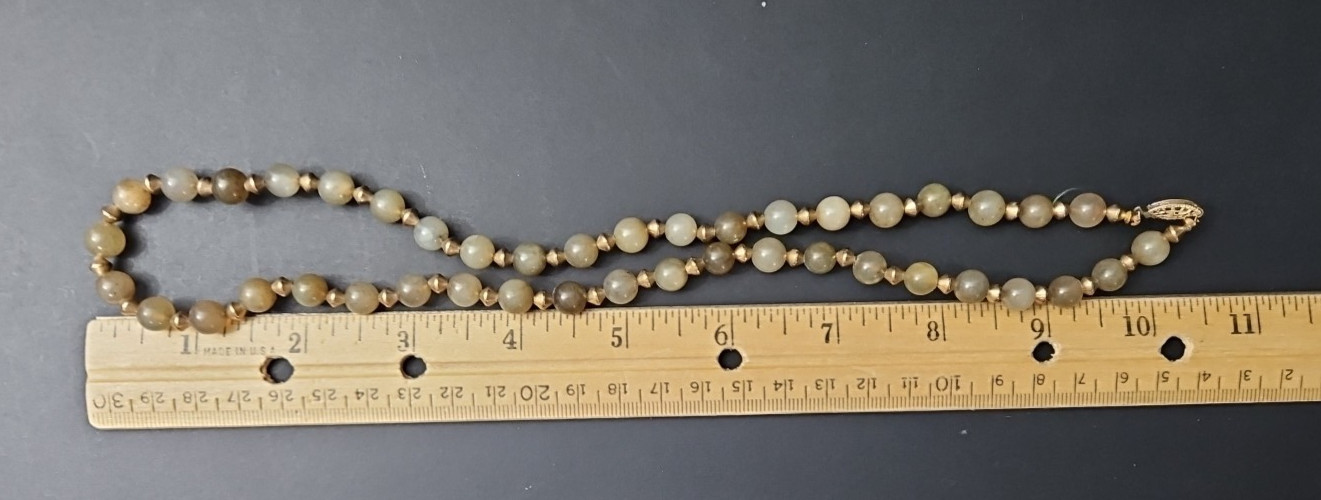Vintage Moonstone Necklace Neutral EarthTone Beads