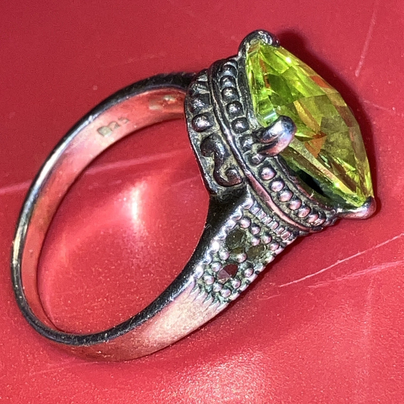 Vintage Silver 925 Rings Missing Small Stones Sizes 7 And 8