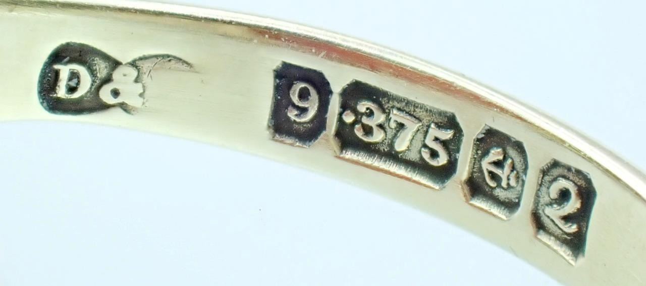 Glowing Antique Victorian DEAKIN & FRANCIS 9K Gold Carnelian Sugarloaf Ring Sz 7