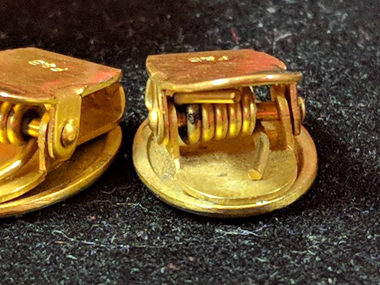 Antique Foster Bailey F & B Tie Clip Estate Engraved Initial Cuff Links Insignia