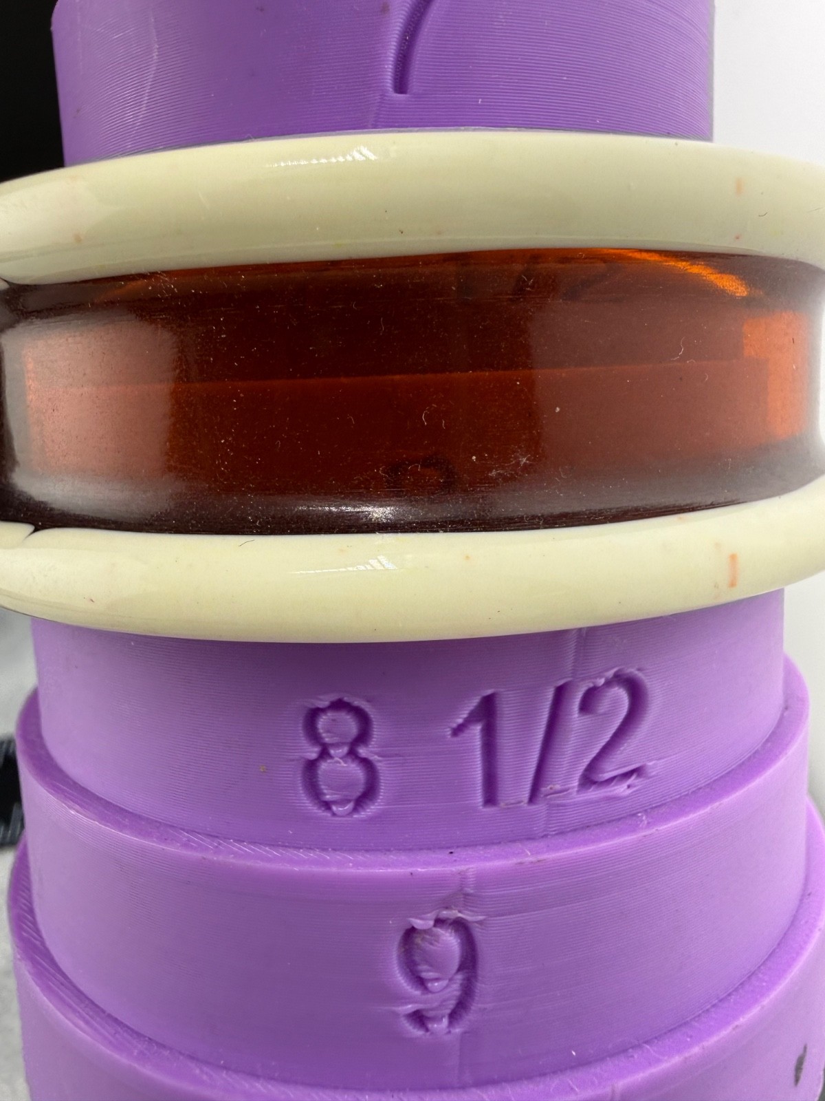 Vintage Acrylic Bangle Brown White Rootbeer 8.5”