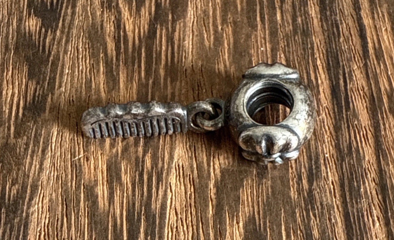 RETIRED Pandora Comb Charm Sterling Silver 925 ALE Lovely Dangle Drop 22mmL