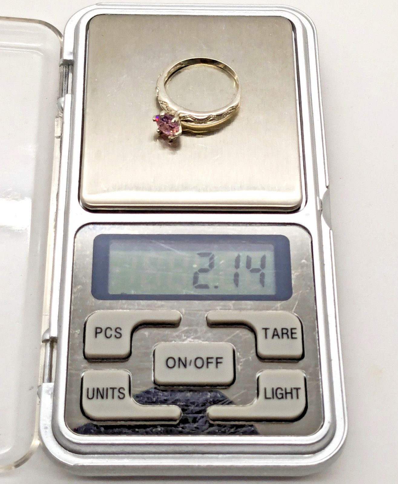 Vintage Luxury RING Silver 925 with Bright Stone -size: 7.75US (17.5mm) | UA #8