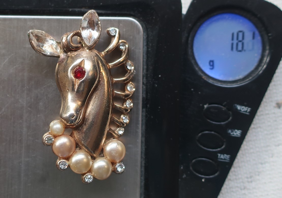 VTG Sterling Silver Jewelry LOT Vintage Horse Two Sterling Silver one gold plate