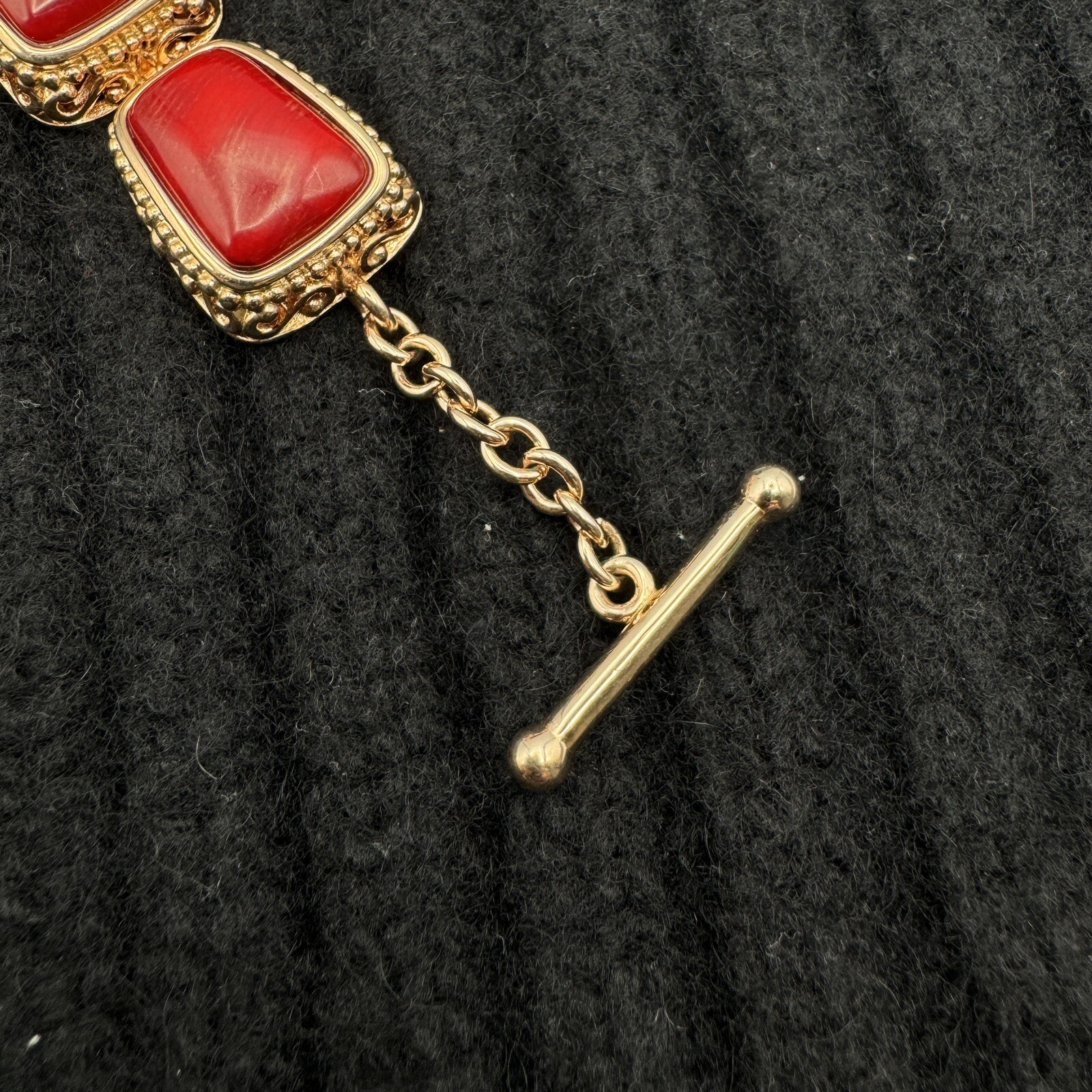 Vintage Sterling Natural Red Coral Bracelet Rose Gold Plated BBJ JZ China 925