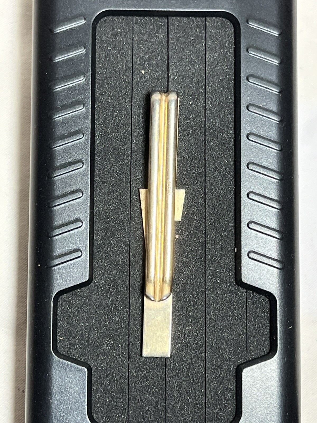 Vintage 1930s Late 1950s-Early 1960s Tie Slide Bar Clip Art Deco Bead Enamel