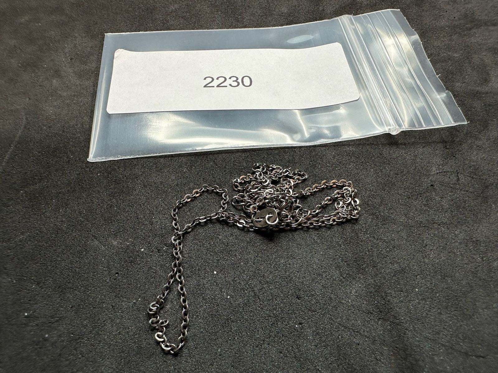 1.52g Vintage Sterling Silver 925 Adjustable Chain Link Necklace 19 in M