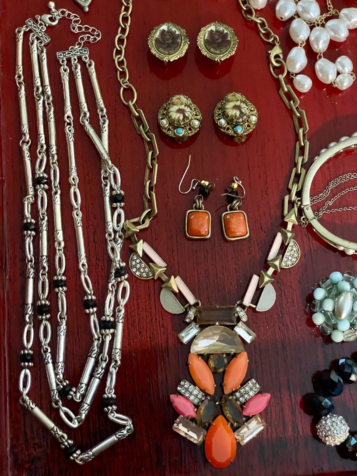50 pc Vintage Mod Jewelry Lot Monet Sarah Cov Chicos Giovanni W Germany Signed