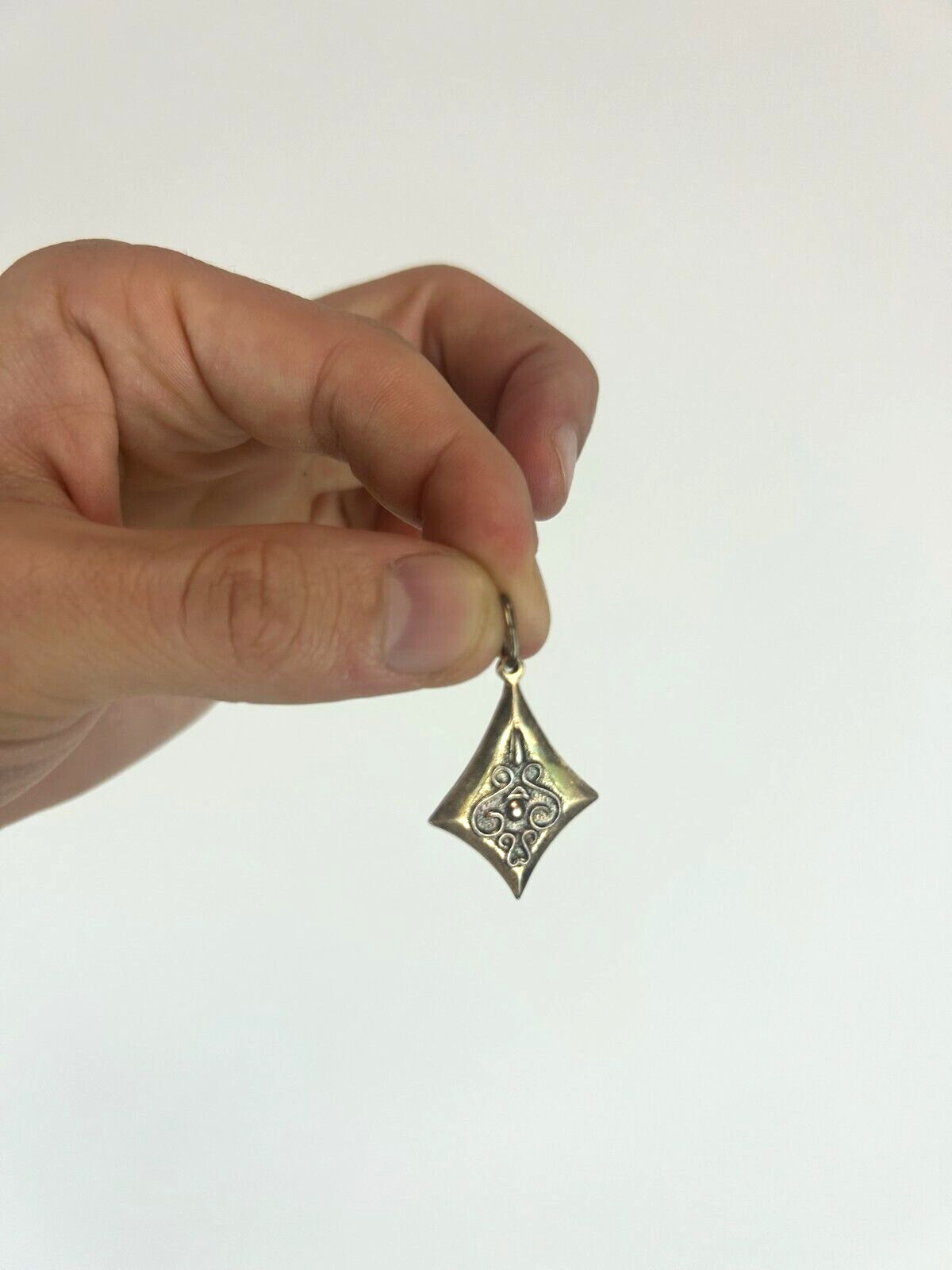 Vintage Soviet women’s jewelry, pendant silver 875 with a star USSR