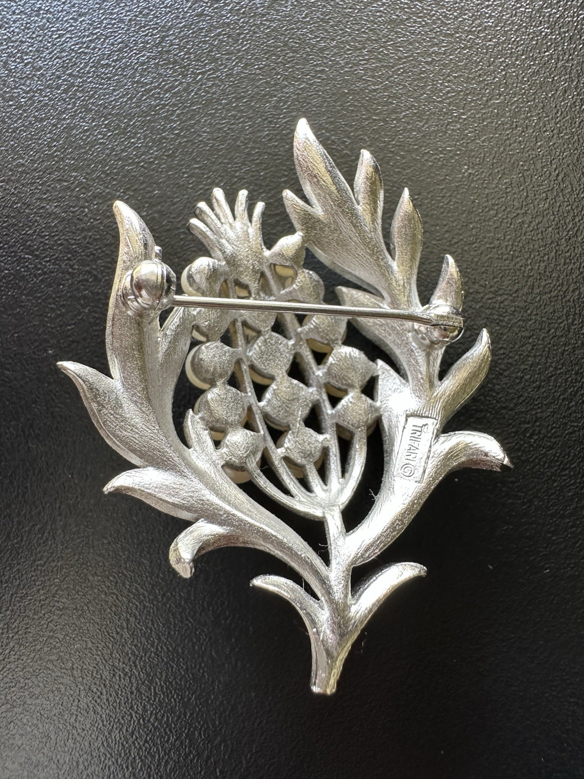 Vintage Crown Trifari thistle brooch