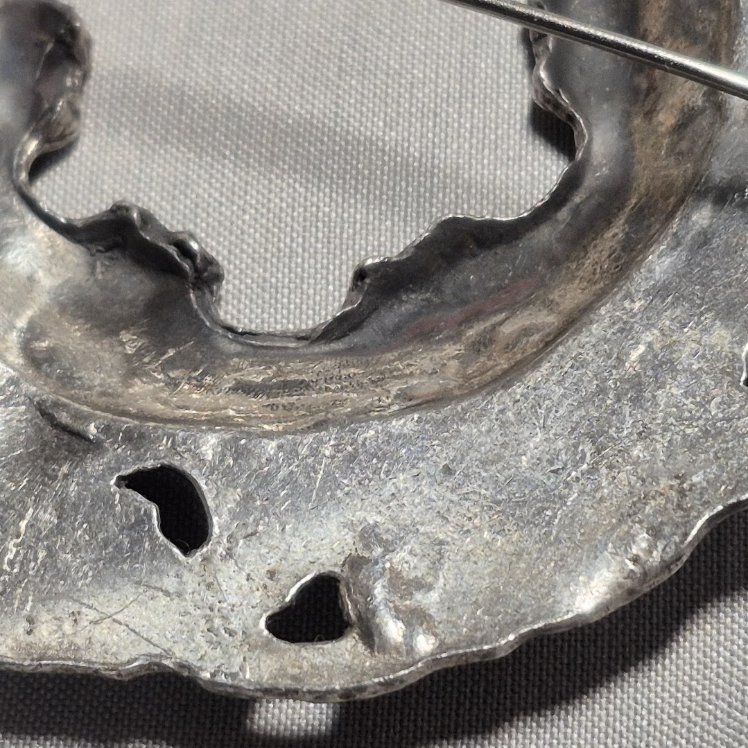 Norway Brooch Pewter Pendant Marked TINN Ca 1960-70s Hand Made A. HOLTHE