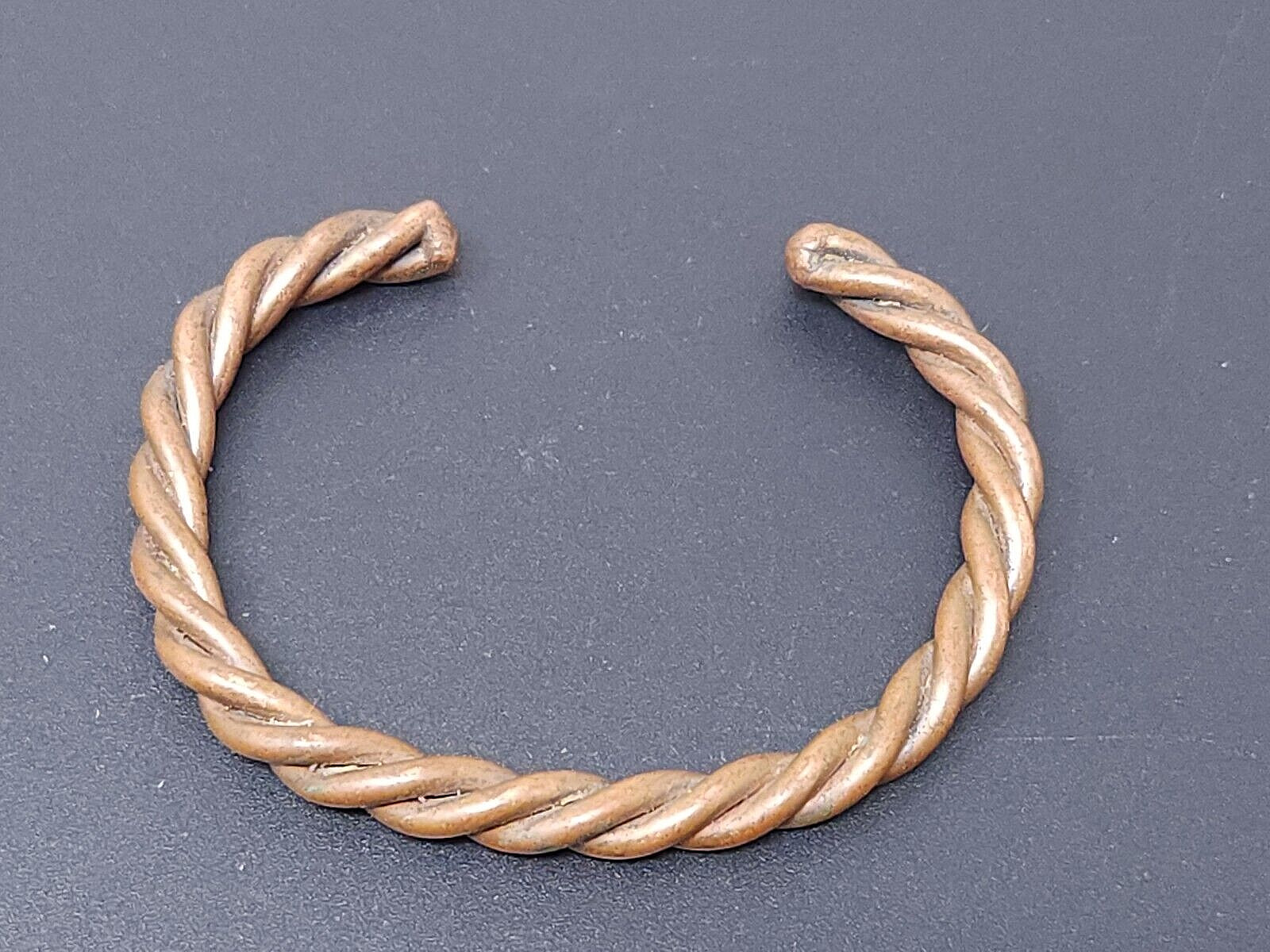 Vintage South Western Solid Copper Cuff Twisted Bracelet