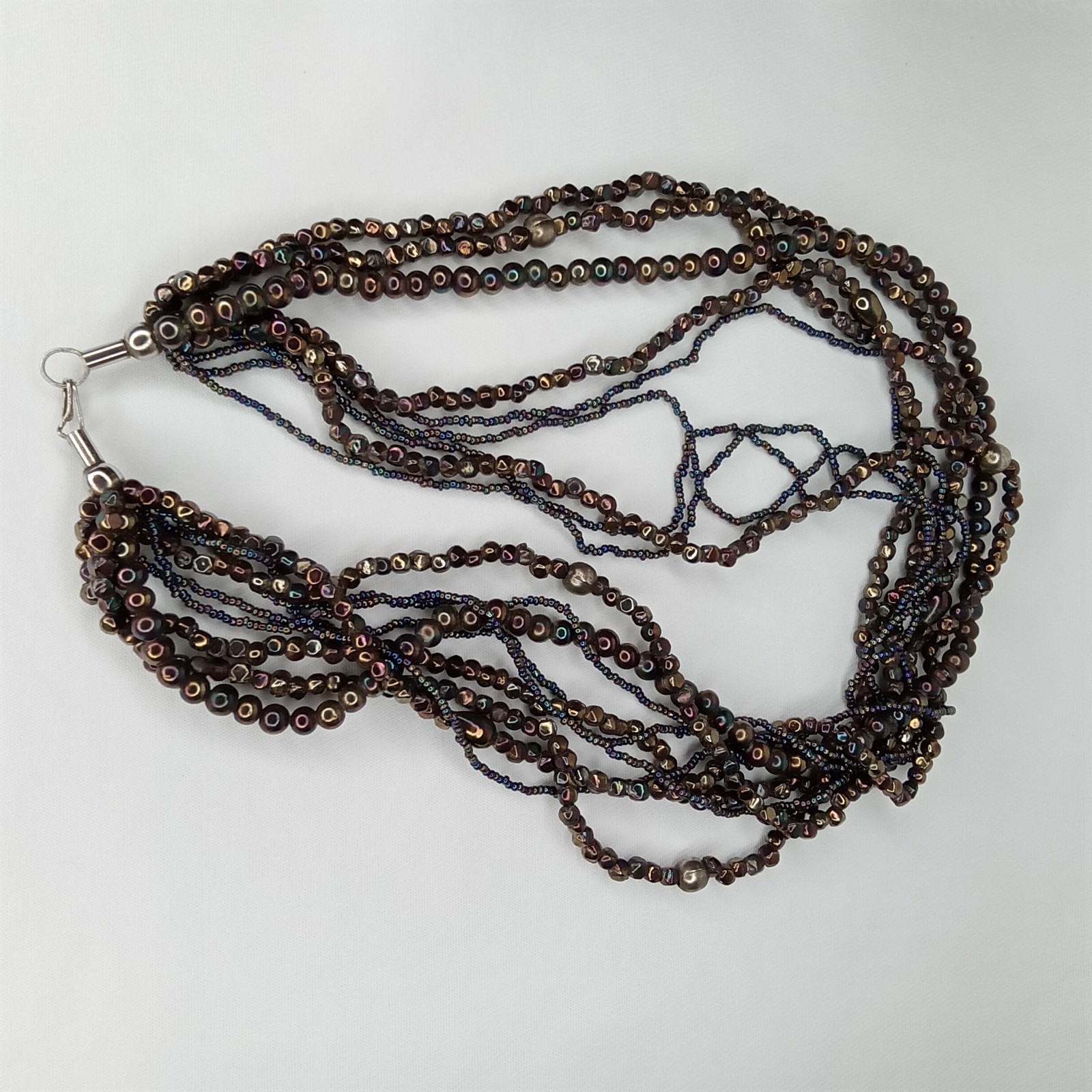 Vintage 1980s Multi Strand Beaded Statement Necklace Boho Chic New Arrival