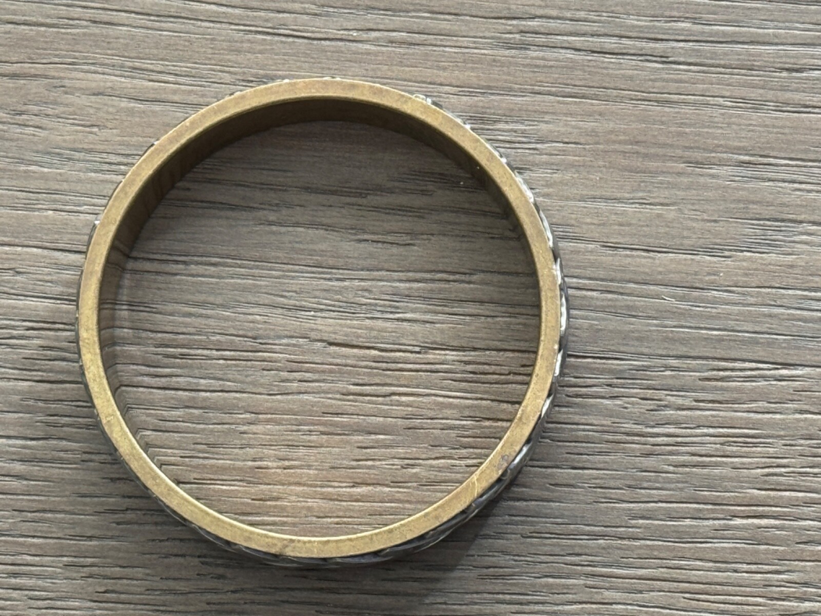 Vintage Bangle Metal Bracelet Black With Silver Tone Rockabilly