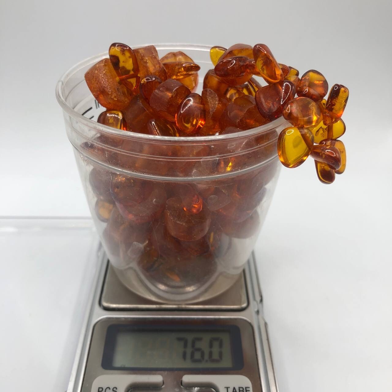 Vintage Soviet Amber Beads Necklace 76 gram