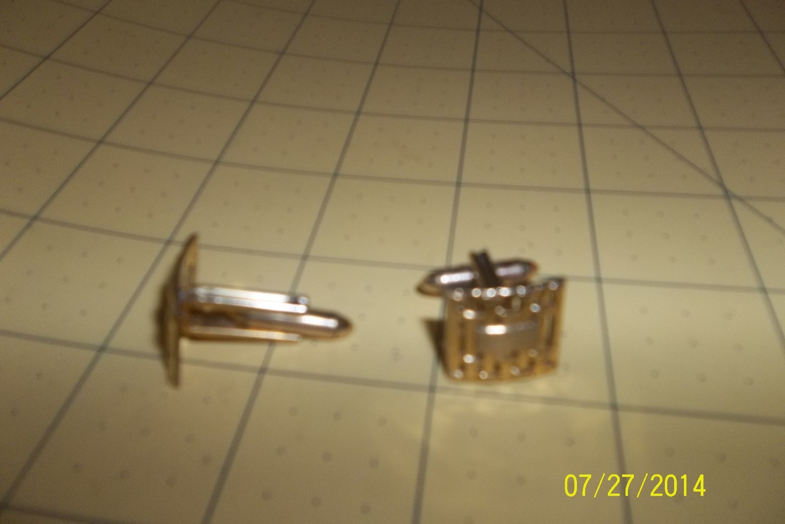 Vintage HADLEY weave gold tone Cufflinks Mens
