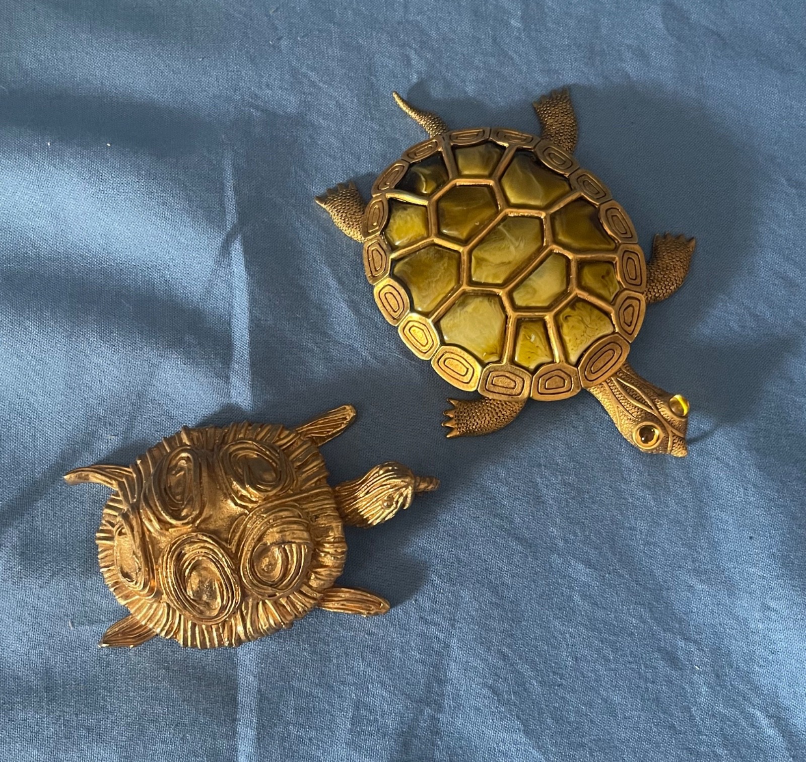 Erwin Pearl Turtle Pendant and Extra Large Turtle Pendant