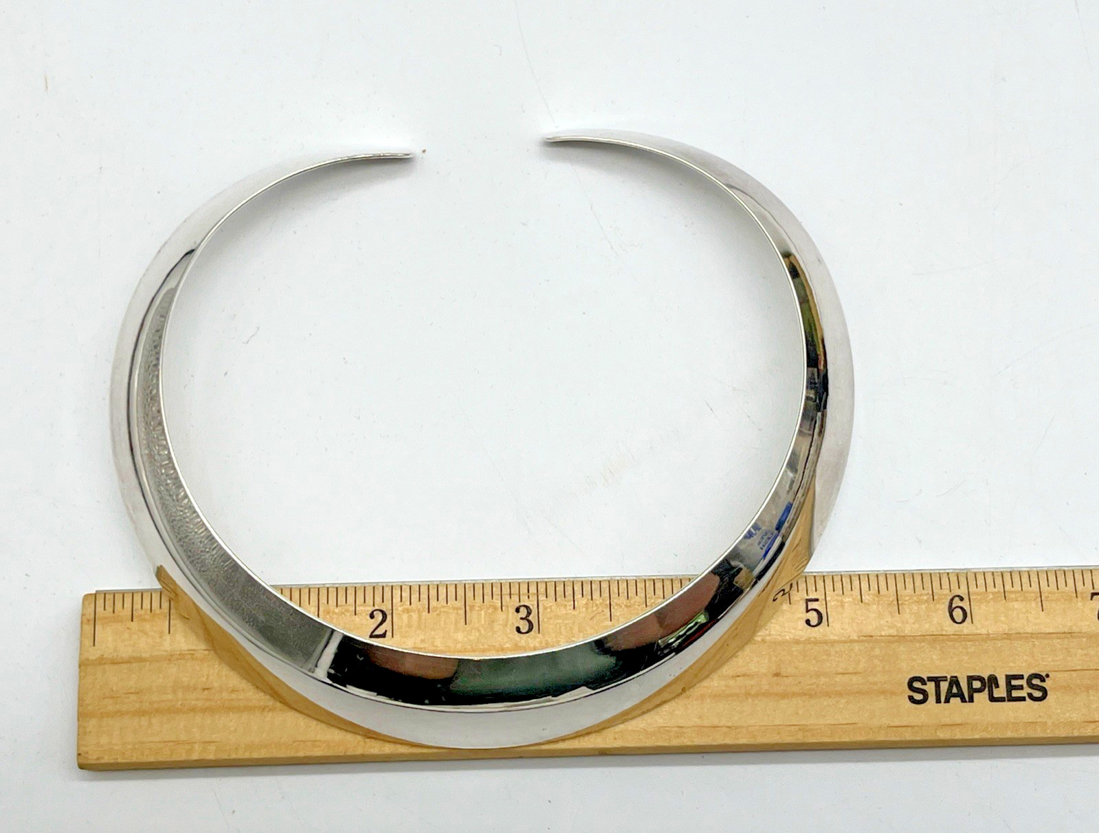 VTG Gerhard Herbst Sterling Silver Collar Necklace Modernist 925 Signed 44g