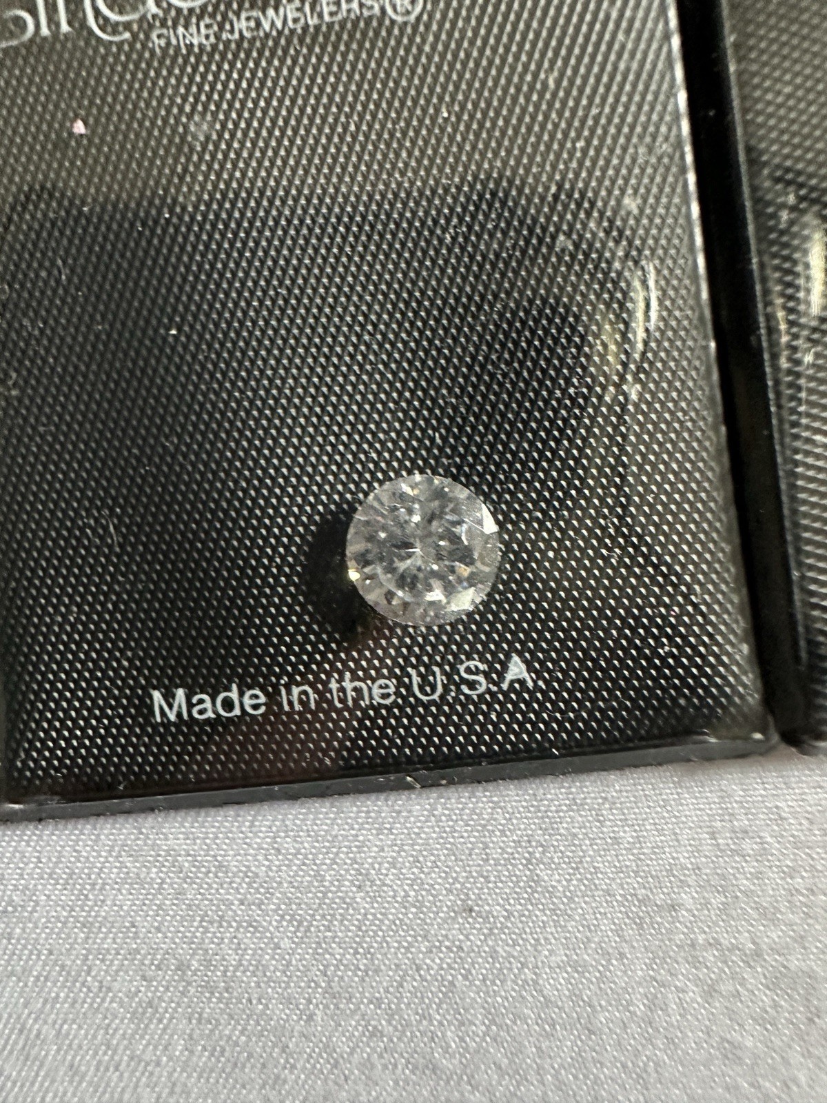 Vintage Lindenwold’s Fine Jewelers Round Clear Faceted Cubic Zirconia Stone (2)