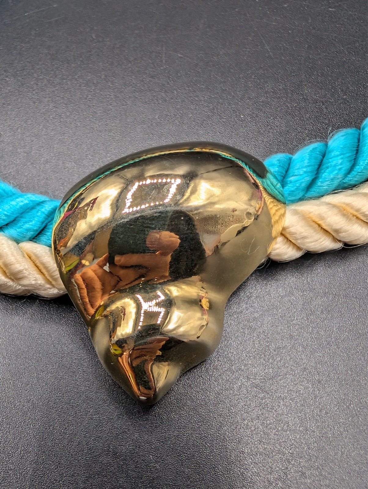 Vintage Gay Boyer Twisted Rope Gold-Tone Seashell Statement Necklace