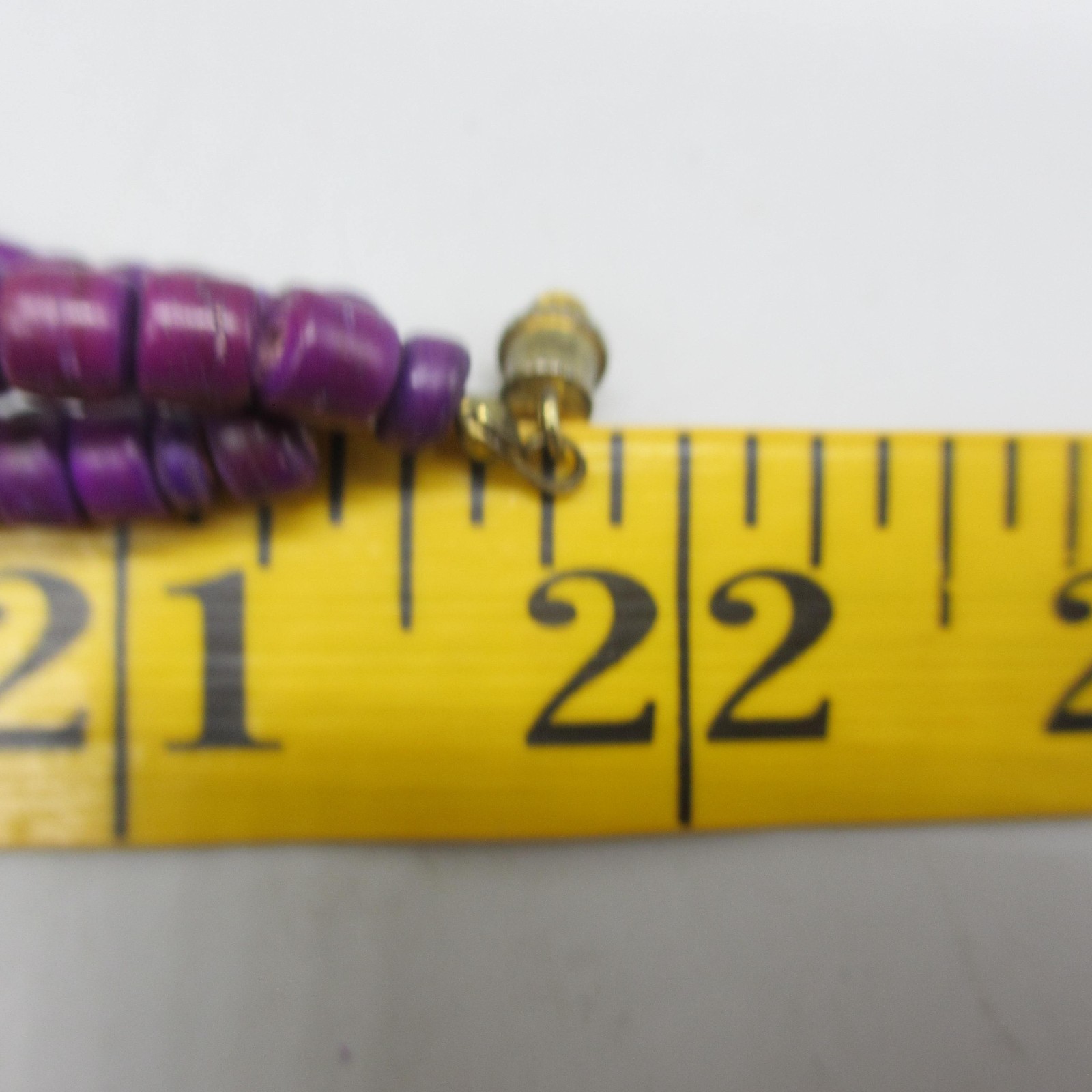 Vintage Parrot Necklace Wood Purple Discs Layered Bead Tropical Beachy 22 Inch
