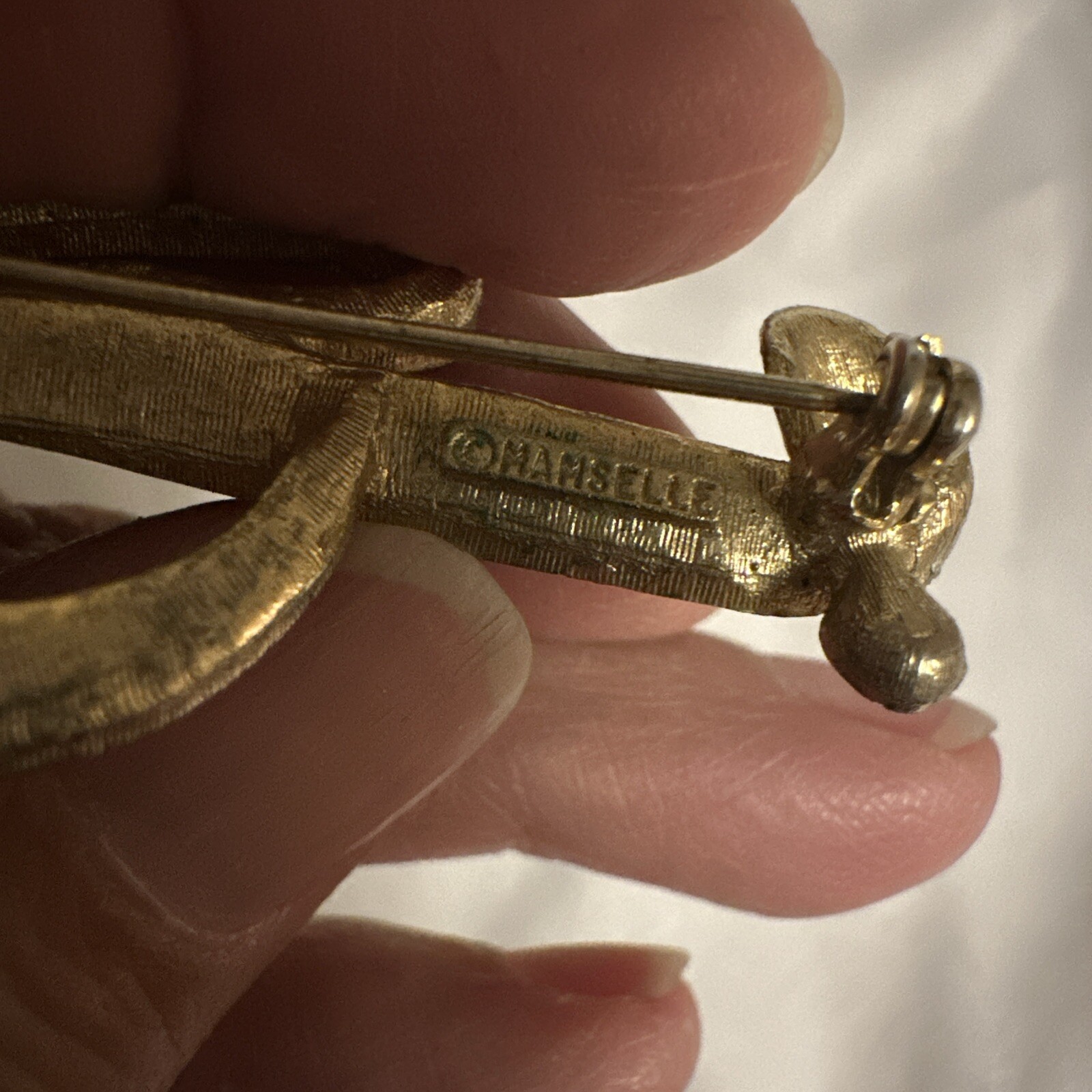 Vintage Signed Mamselle Monogram Letter P Brooch