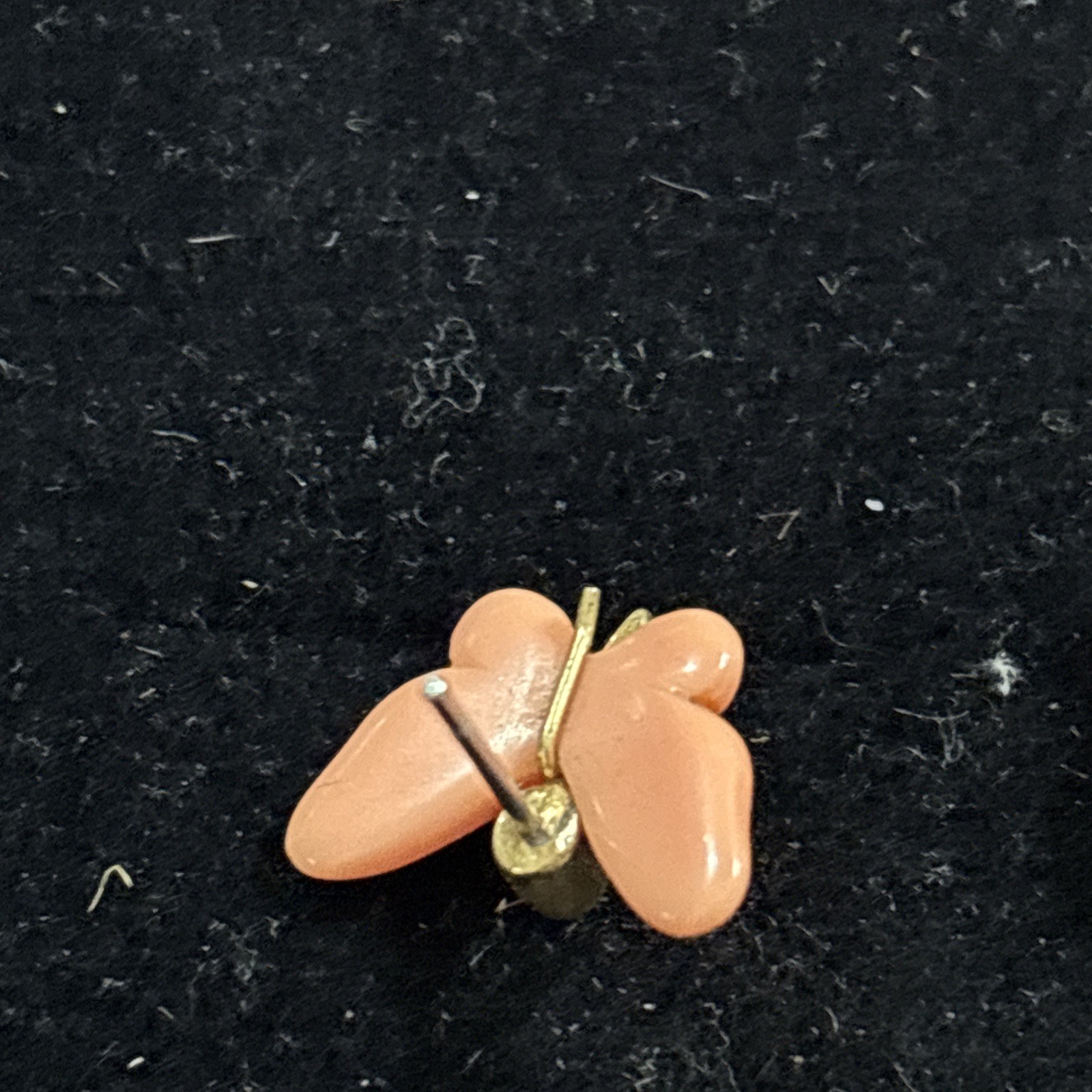 3 Pairs Vintage 1970s Lucite/metal Earrings Butterflies, Hearts, Knots, Avon?